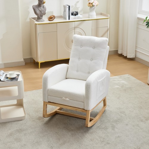 White teddy fabric nursing - white,