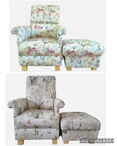 Adult armchair footstool - armchair,