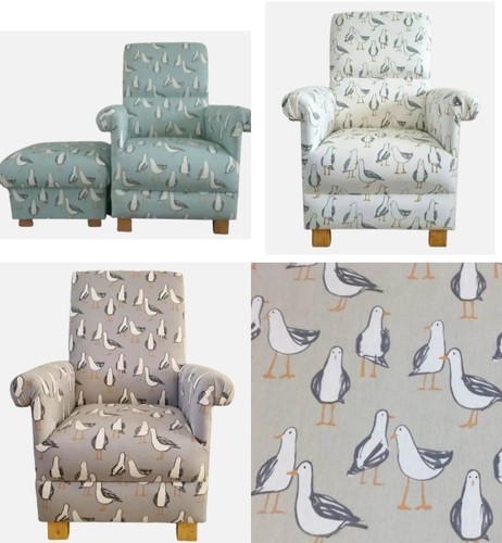 Clarke seagulls laridae fabric - seagulls,